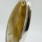 Golden Needle Inclusion Quartz Pendant – Natural Crystal Cabochon in Sterling Silver