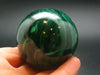 Amazing Rich Vivid Vibrant Green Malachite Sphere Ball From Congo - 2.0"