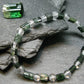 Green Tourmaline & Quartz Genuine Bracelet ~ 7 Inches ~ 6mm Crystal Beads
