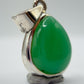 Natural Chrysoprase Drop Pendant – Green Sterling Silver Necklace Charm