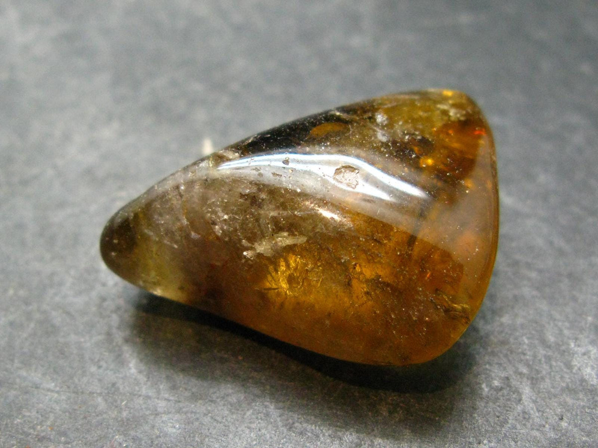 Nice Untreated Unheated Citrine Tumbled Stone from Zambia - 17.72 Grams - 1.4"