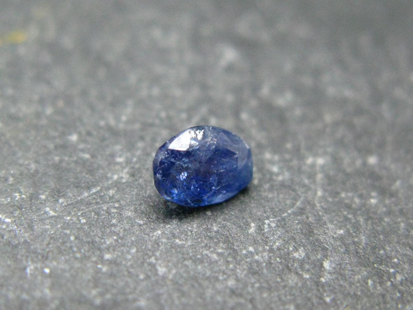 Gem Benitoite Cut Stone From California - 0.35 Carats - 4.5x3.5mm