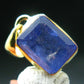 Natural Faceted Tanzanite Gold Plated Sterling Silver Pendant from Tanzania - 0.8"