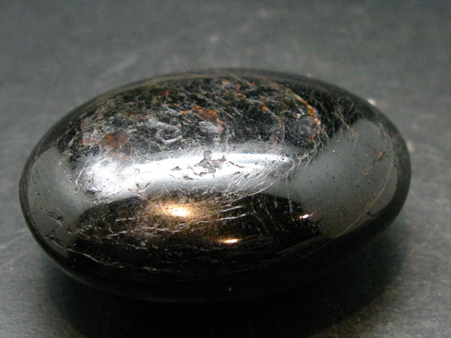 Fine Black Tourmaline Tumbled Stone From Namibia - 2.2"
