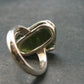 Moldavite Tektite Silver Ring from Czech Republic - Adjustable Size - 6.54 Grams