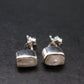 Natrolite Stud Earrings Sterling Silver From Tanzania - 1.34 Grams