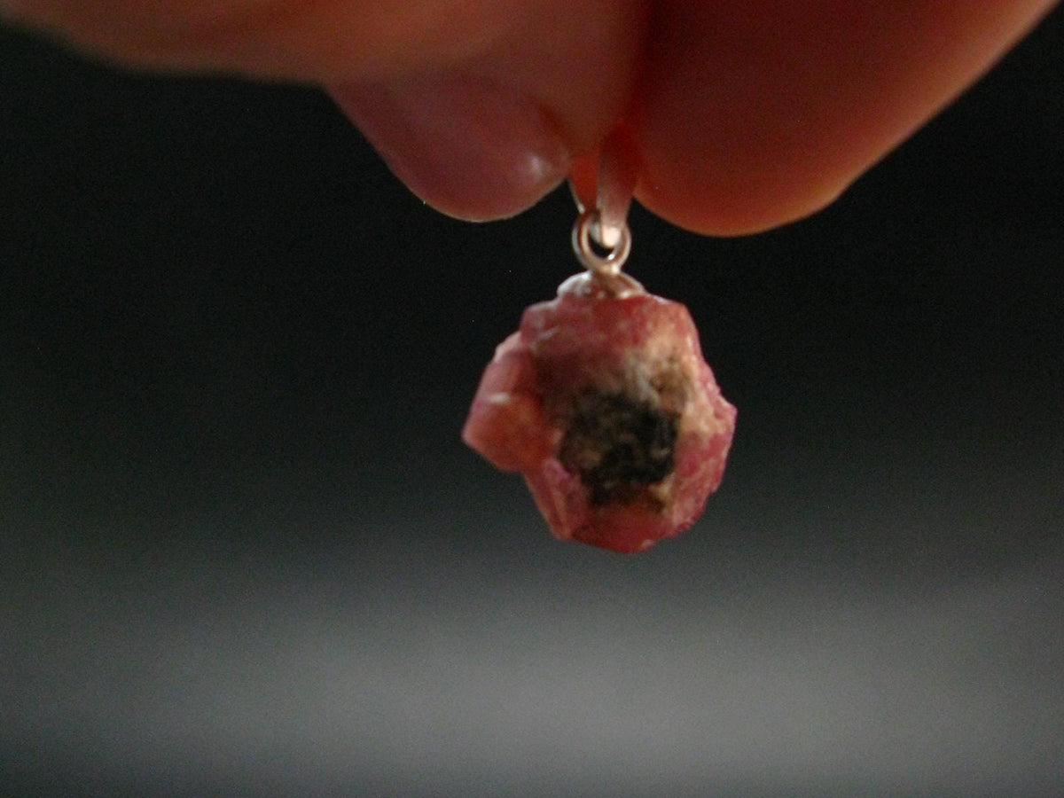 Raspberry Grossular Garnet Pendant From Mexico - 0.7" - 1.83 Grams