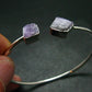 Pink Tanzanite Silver Twister Bracelet From Tanzania - 5.56 Grams - Adjustable length