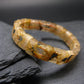 Rutilated Quartz (Rutile & Hematite) Genuine Bracelet ~ 7 Inches ~ 11mm Oval Beads
