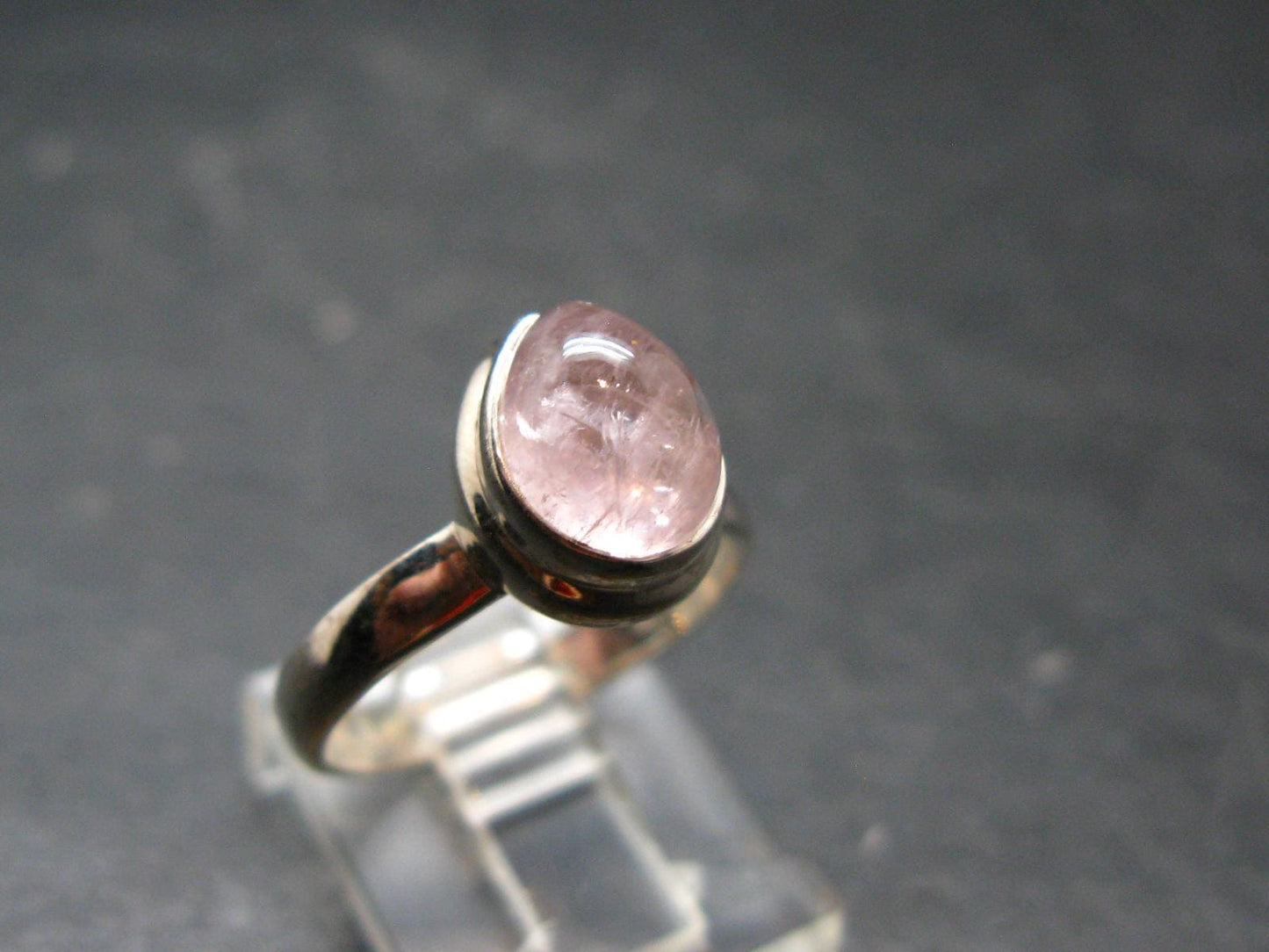 Pink Beryl!! Amazing Natural Morganite Silver Ring From Brazil - Size 6 - 3.3 Grams