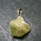 Rare Gemmy Yellowish-Green Brazilianite Terminated Crystal Silver Pendant From Brazil - 0.9" - 2.81 Grams