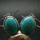 Nice Raw Natural Turquoise Sterling Silver Earrings from Mexico - 6.0 Grams