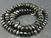 Black Tourmaline Facetted Beads Necklace From Brazil - 19"