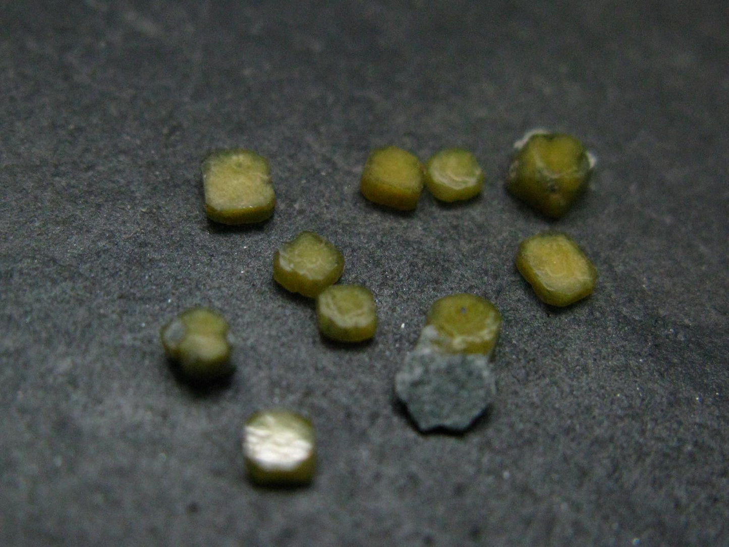 Fine Lot of 10 Narsarsukite Crystals From Mt. St. Hilaire Canada - 0.20 Grams
