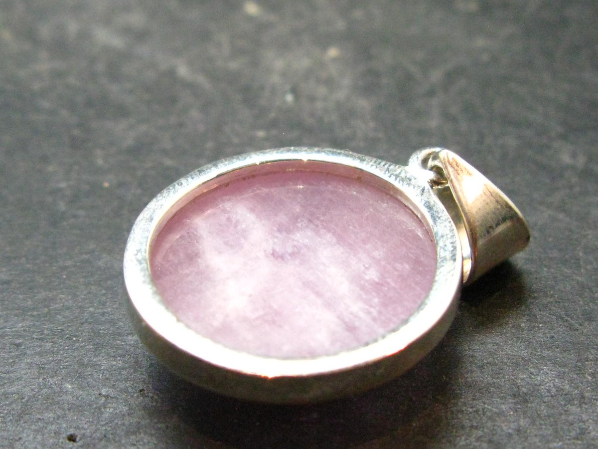 Gem Kunzite Silver Pendant From Brazil - 1.3"