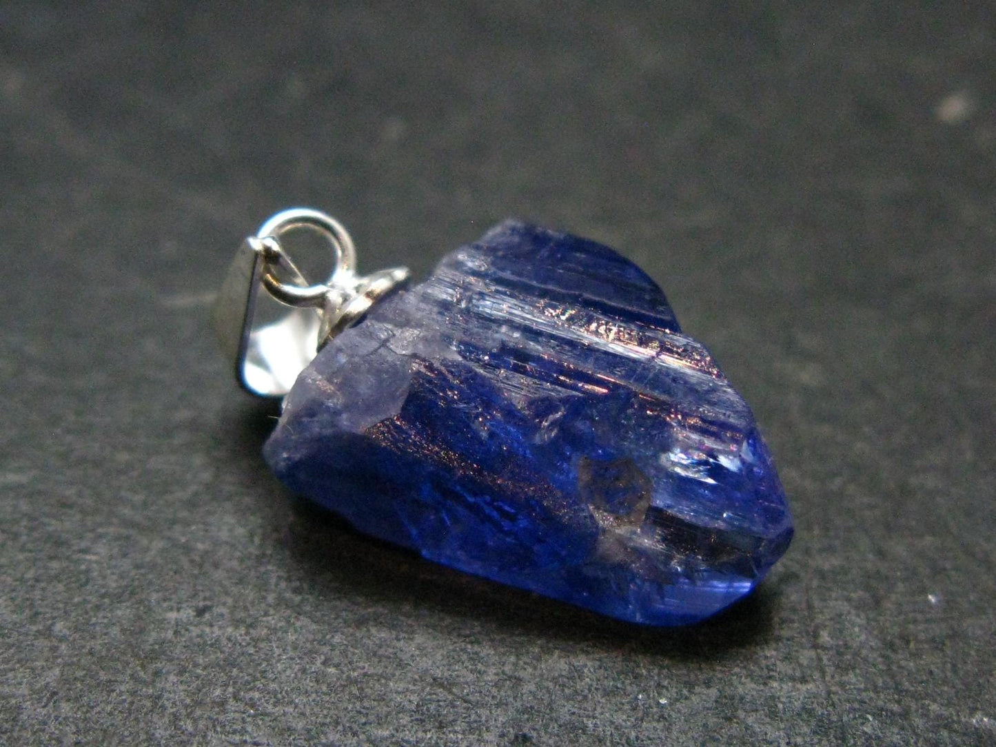 Tanzanite Pendant In Sterling Silver From Tanzania - 0.8" - 1.54 Grams