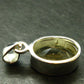 Gem Libyan Desert Glass Tektite Faceted Pendant Sterling Silver from Libya - 1.1" - 3.96 Grams