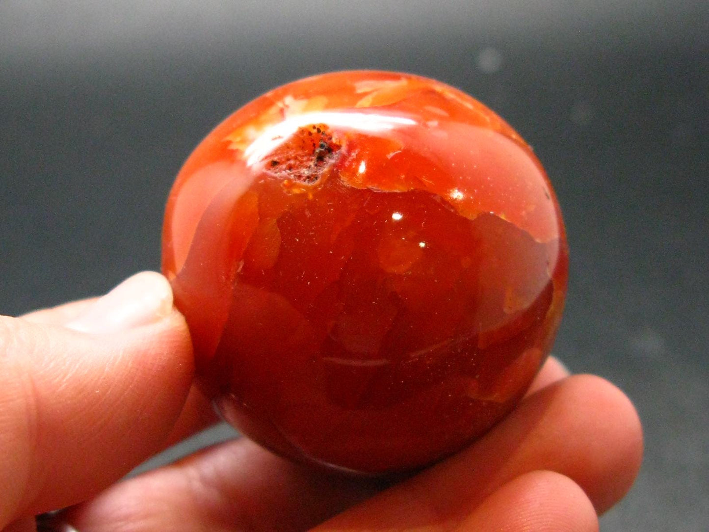 Carnelian Agate Sphere Ball From Madagascar - 1.2" - 84.09 Grams