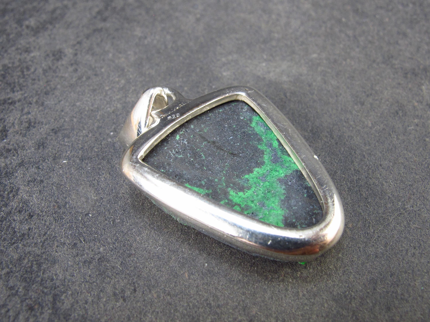 Uvarovite (Green Chromium Garnet) Cluster Silver Pendant from Russia - 1.3" - 7.01 Grams