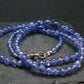 Gem Tanzanite Zoisite Necklace Beads From Tanzania - 20" - 25.11 Grams