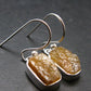 Rare Herderite Crystal Silver Earrings from Brazil - 3.07 Grams