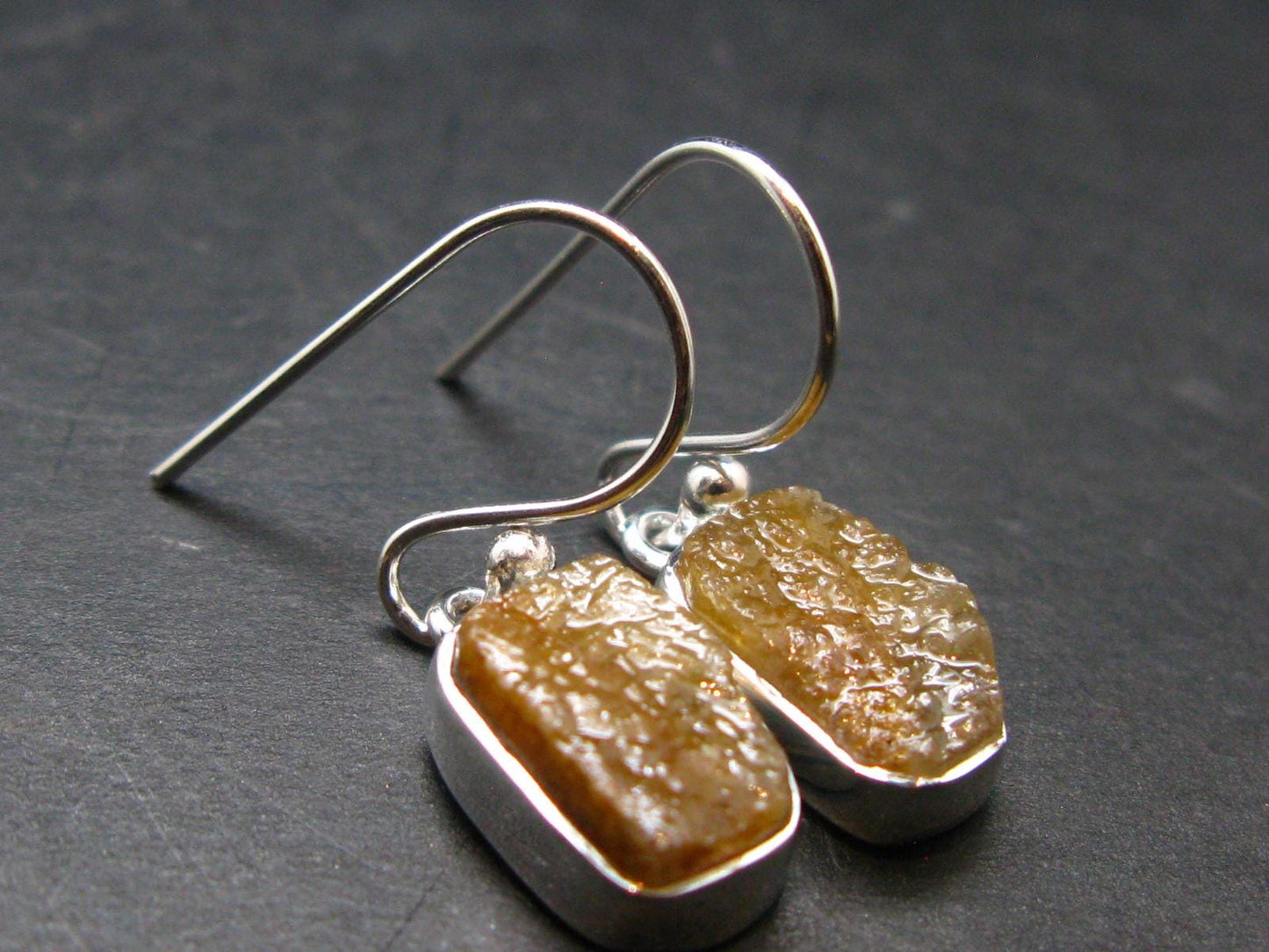 Rare Herderite Crystal Silver Earrings from Brazil - 3.07 Grams