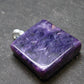 Rare High-Quality Charoite Pendant In SS From Russia - 1.1" - 7.36 Grams