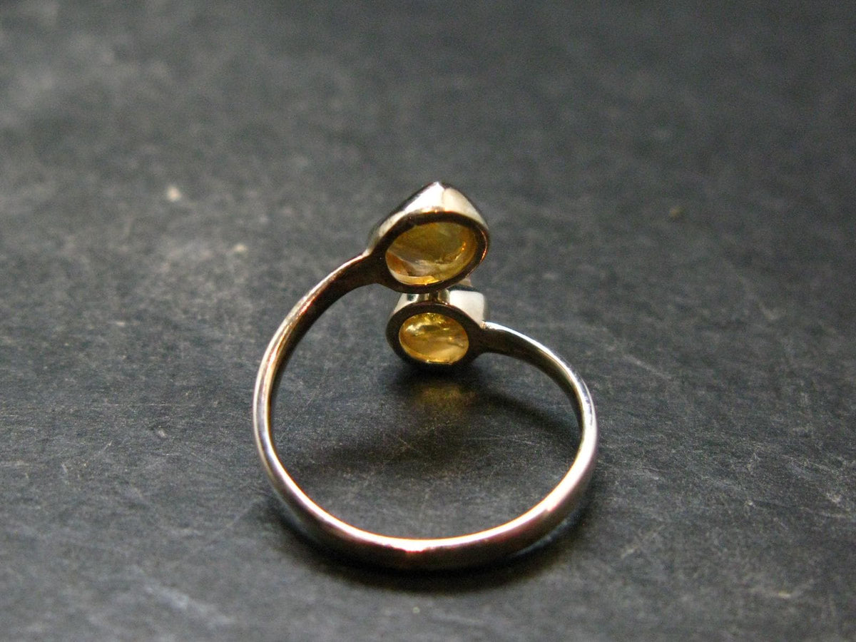 Citrine Sterling Silver Ring - Size 9 - 2.17 Grams