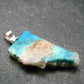 Genuine Turquoise Silver Pendant From Sleeping Beauty Arizona - 1.2" - 1.43 Grams
