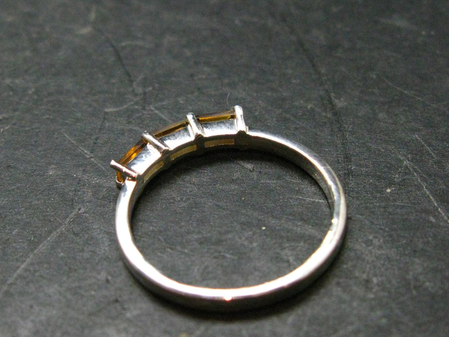 Citrine Sterling Silver Ring - Size 6 - 1.44 Grams