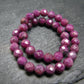 Ruby Genuine Bracelet ~ 7 Inches ~ 5mm Facetted Beads