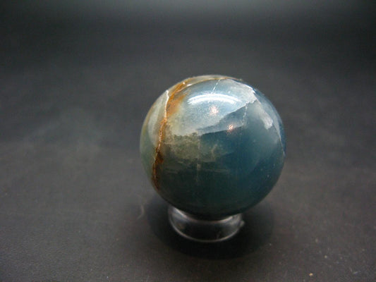 Stunning Lemurian Aquatine Blue Calcite Ball Sphere From Argentina - 1.1" - 31.66 Grams