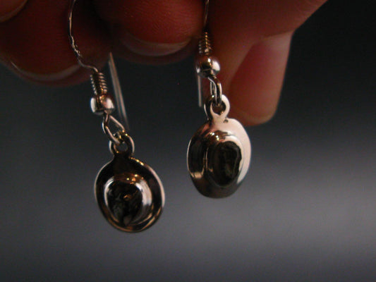 Moldavite Tektite Silver Earrings from Czech Republic - 1.90 Grams