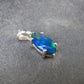 Rare Black Opal Sterling Silver Pendant from Australia - 0.7" - 1.04 Grams