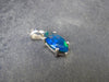 Rare Black Opal Sterling Silver Pendant from Australia - 0.7" - 1.04 Grams