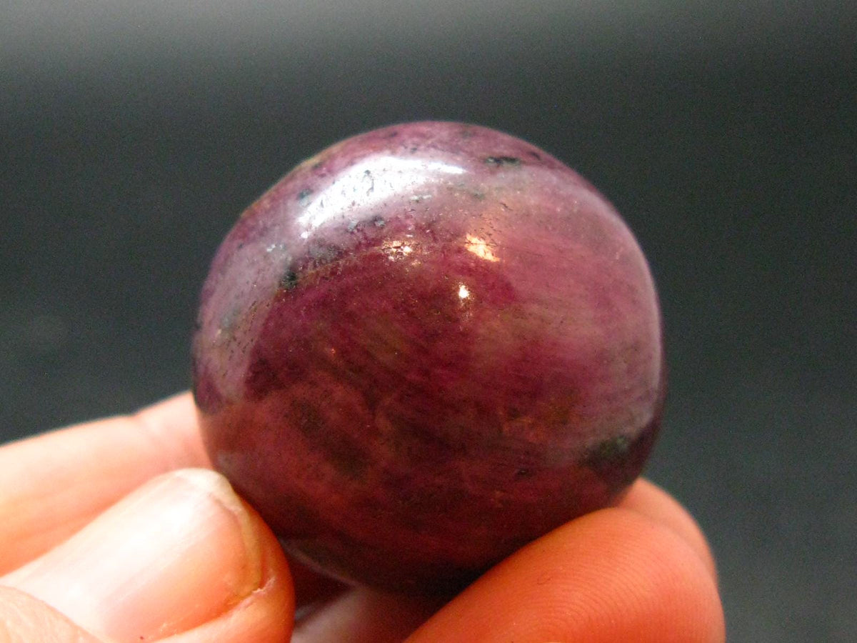 Genuine Ruby Corundum Sphere from India - 1.1" - 40.81 Grams