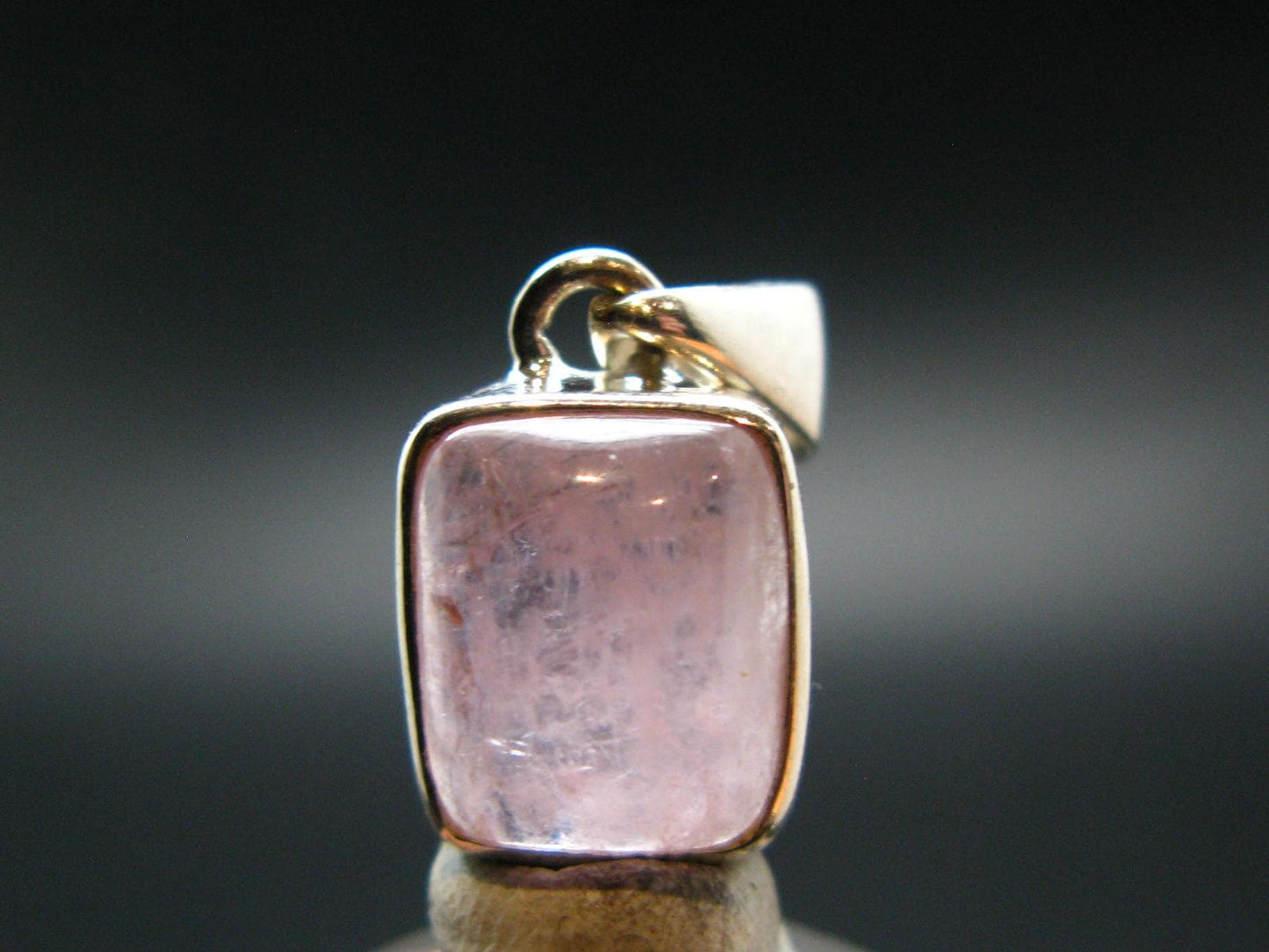 Pink Morganite Silver Pendant From Brazil - 0.8" - 2.3 Grams