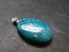 Genuine Turquoise Silver Pendant From Sleeping Beauty Arizona - 1.2" - 4.12 Grams