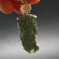 Moldavite & Libyan Tektite Silver Pendant - 2.1" - 5.9 Grams