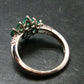 Emerald Faceted Silver Ring from Colombia - 2.83 Grams Total - Size 7