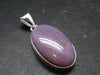 Purple Jade Silver Plated Pendant From Turkey - 1.5" - 6.27 Grams