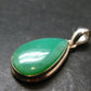 Rich Green Chrysoprase Silver Pendant From Australia - 1.3" - 5.76 Grams