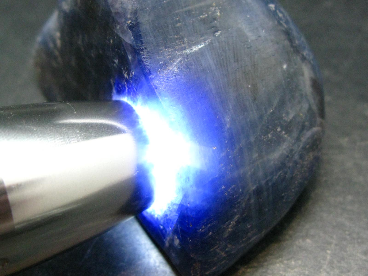 Blue Sapphire Corundum Polished Stone From Guinea - 3.9" - 276 Grams