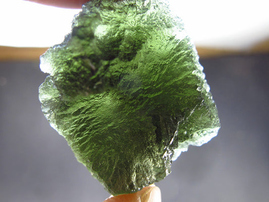 Moldavite Tektite Raw Piece from Czech Republic - 1.2" - 74.8 Carats - 14.9 Grams
