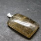 Rutilated Quartz Silver Pendant From Brazil - 1.3"