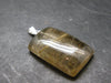 Rutilated Quartz Silver Pendant From Brazil - 1.3"