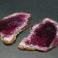 Rare Pink Tourmaline Crystal Slice Pair From Brazil - 87 Carats Total
