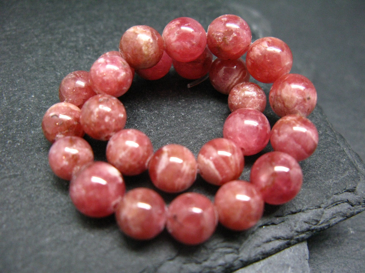 Rhodochrosite Genuine Bracelet ~ 7 Inches ~ 8mm Round Beads