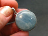 Aquamarine Gem Sterling Silver Pendant From Brazil - 1.2" - 6.39 Grams