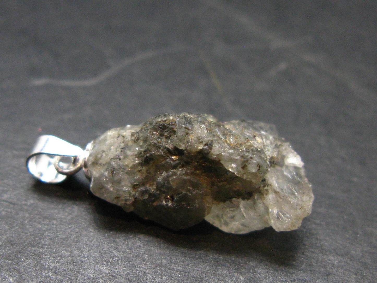 Phenakite Phenacite Silver Pendant from Brazil - 0.9 Inches - 1.95 Grams